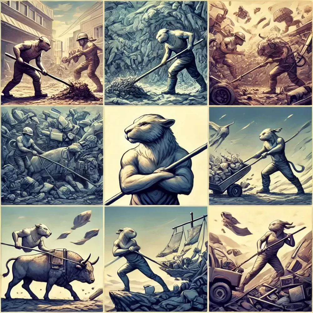 东挖西掘，又拉又扯。临风朗咏从人听打一个生肖动物，经典资询解释