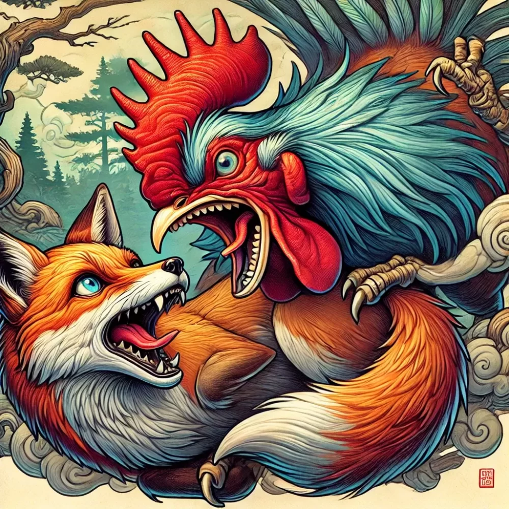 公鸡长牙咬狐狸打一生肖，精选解析解释