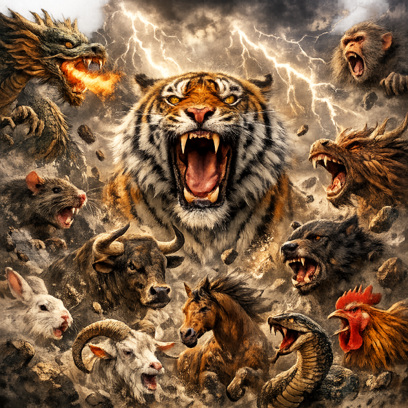 咆哮如雷打一生肖，全面解答