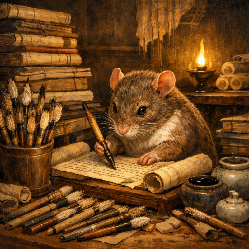 书功笔秃三千管打一生肖，答案揭晓