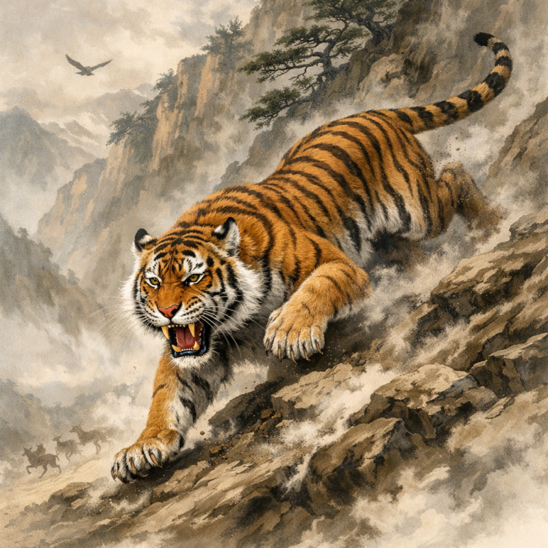 猛虎下山是什么生肖，仔细解释诗意