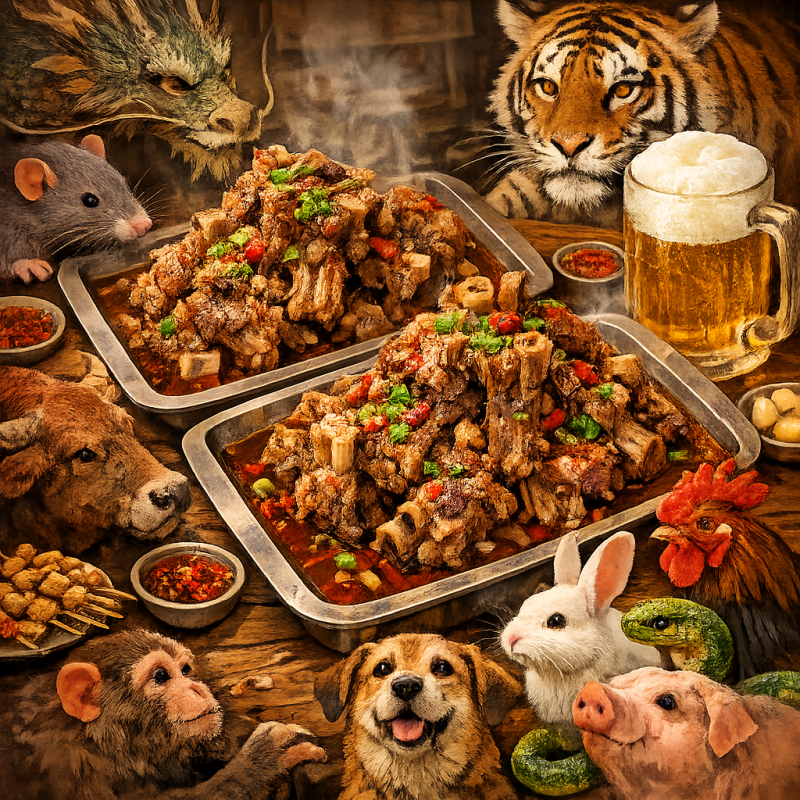 羊蝎子来两份，再来一扎啤酒打一个生肖，重点全面解释