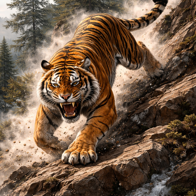 猛虎下山打一个生肖动物，经典资询解释