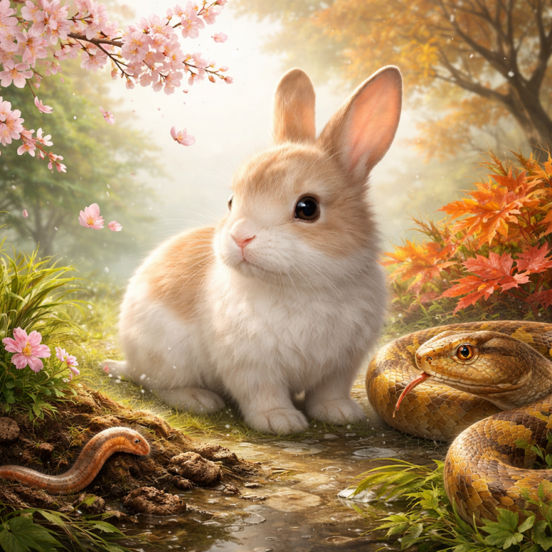 春蚓秋蛇打一生肖，重点解释