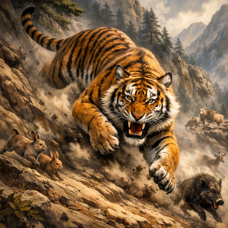 猛虎下山代表什么生肖，词语解释释义