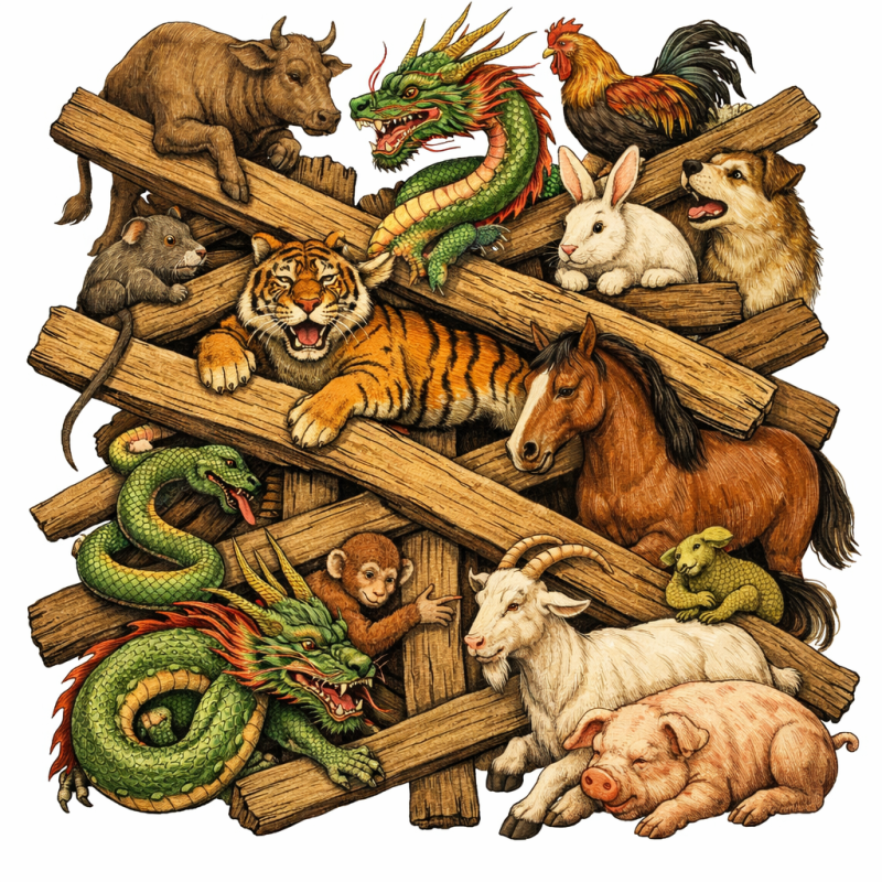 横七竖八是什么生肖，词语解析解读