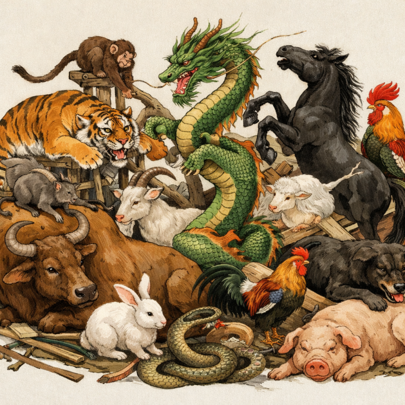 横七竖八打一个正确生肖，答案立刻揭晓解读