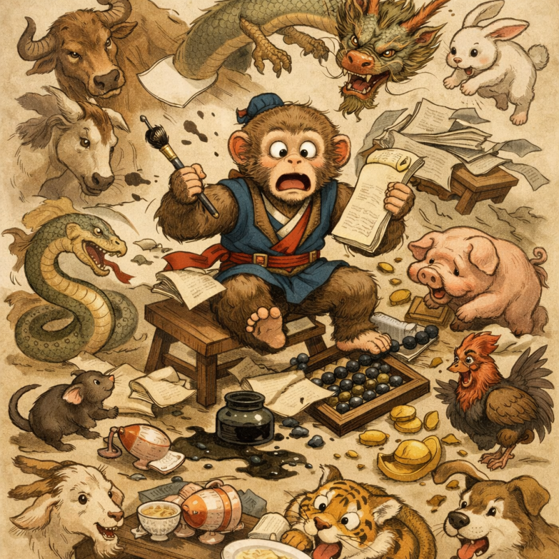 忙中有错打一生肖，精选解释