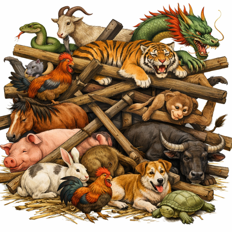 横七竖八指什么生肖，词语解读