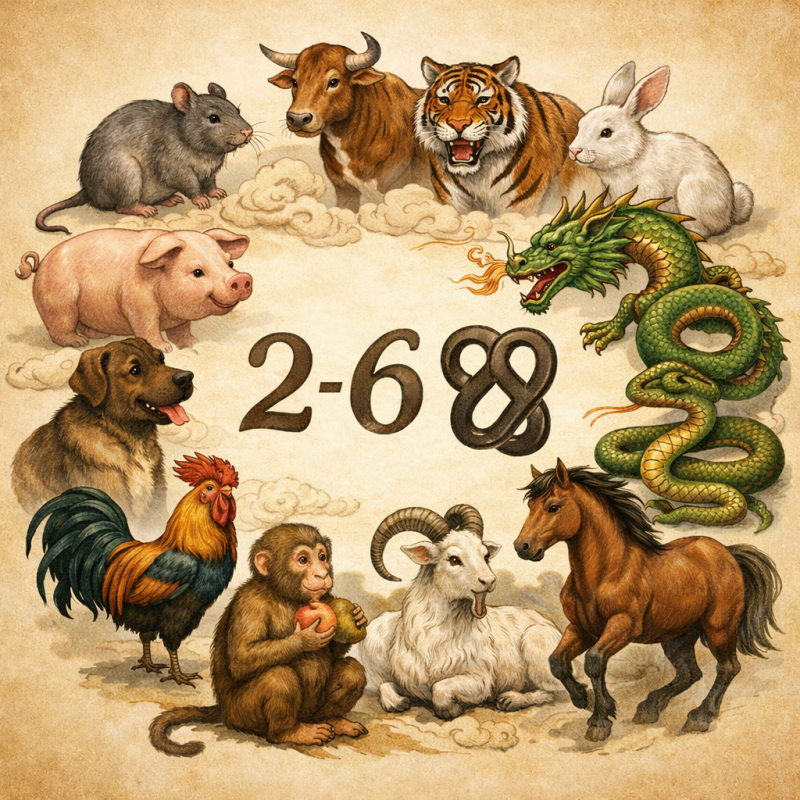 二顺六取九相击打一个正确生肖，逻辑推理解析