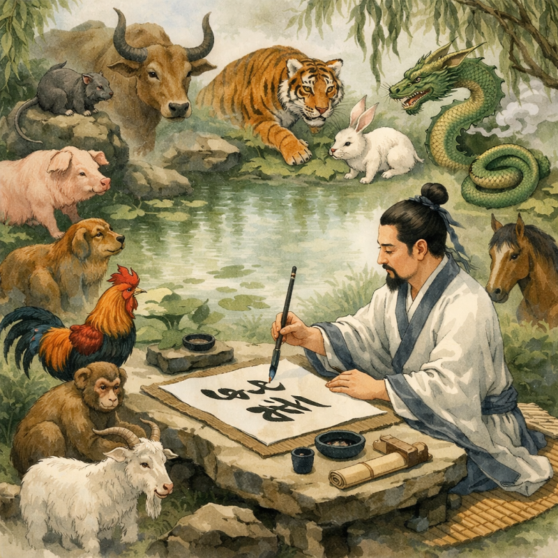 挥翰临池打一个生肖，词语解答解析