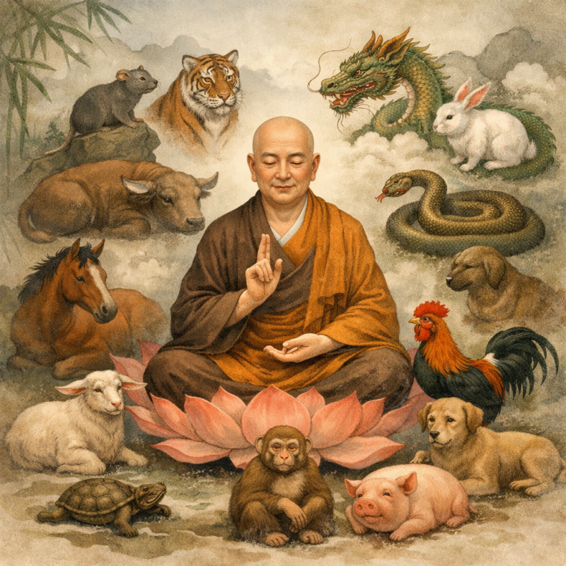 未必学行，必定学慢。解空长老莲花手打一个生肖，答案分析