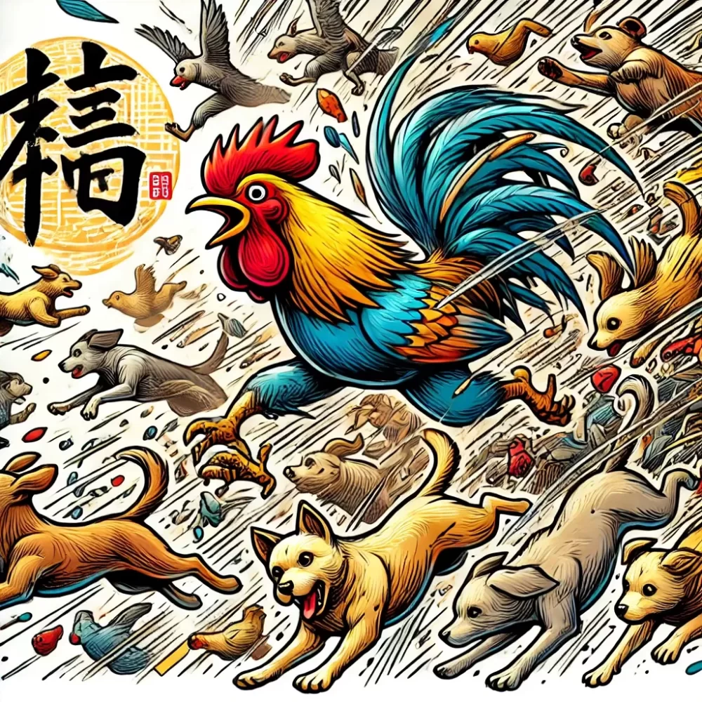 鸡飞狗跳打一个正确的生肖，准确释义