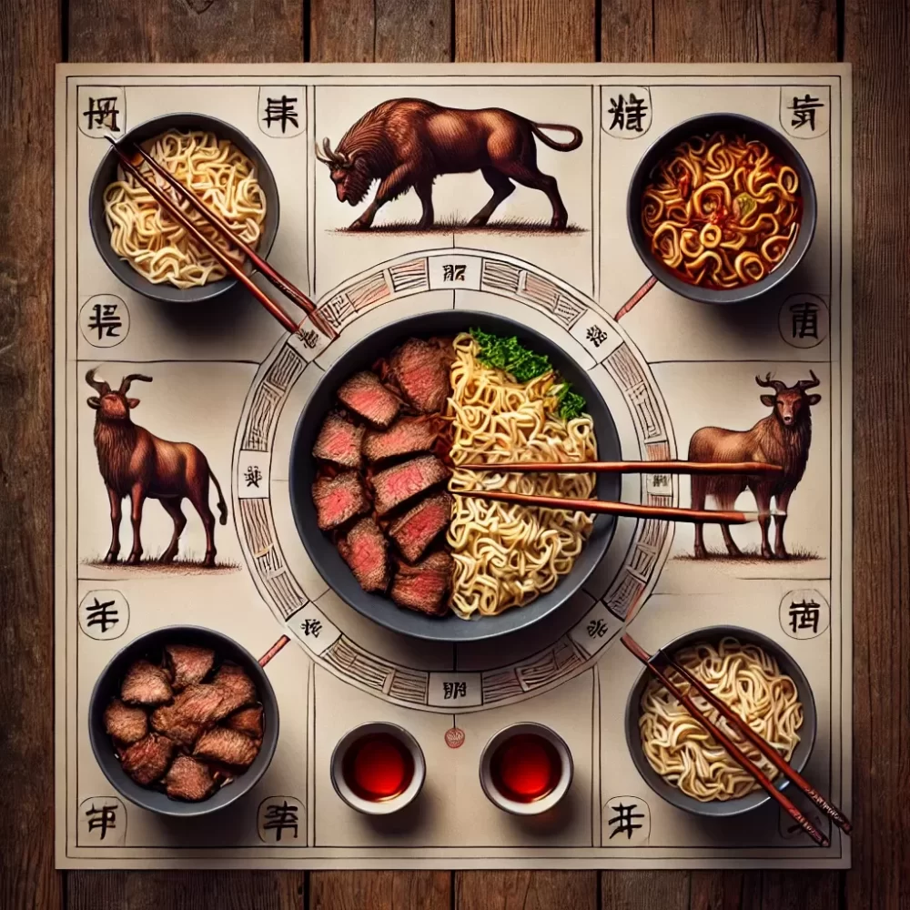 三碗牛肉刀削面，两碗拌面打一个生肖动物，独家视角解答落实