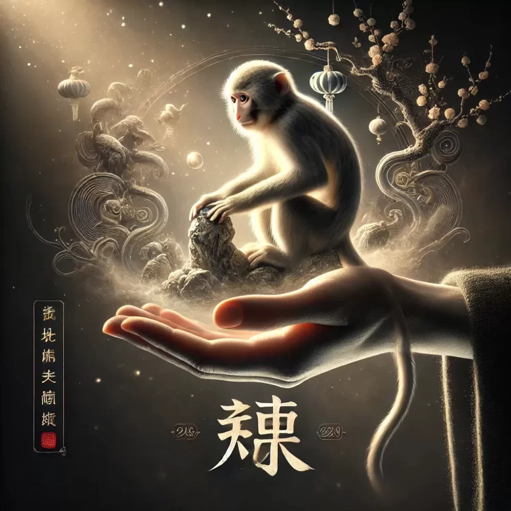 玉手触石，眼含优思。晨华左耀鲜相凌指什么生肖,解答最佳