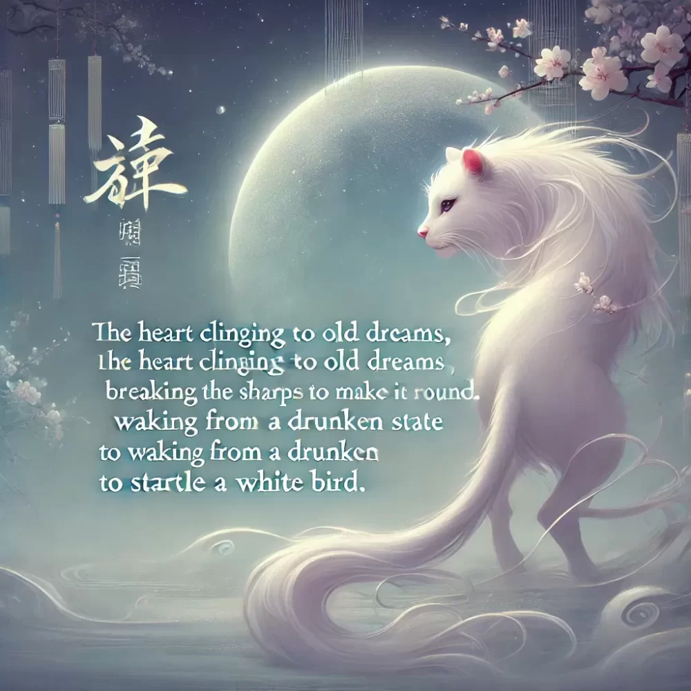心牵旧梦，破觚为圆。醉眼忽醒惊白鸟打一生肖，重点解释